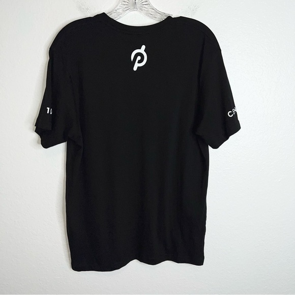 Peloton Shirt Black Medium Top Cycling Bike 100 Century Short Sleeve Unisex B28 - Picture 4 of 7